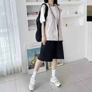 오버핏 고프코어 후드 세트 반바지 7부 GSS 여자 SF1020W NP52W 바람막이 카고 조끼