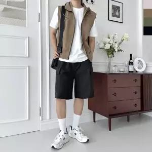 세트 SF1020M NP52M GSS 조끼 후드 고프코어 7부 카고 바람막이 남자 반바지