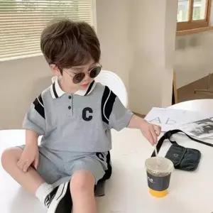 남아 아동 여름 데일리 C 카라티 반팔 반바지 세트