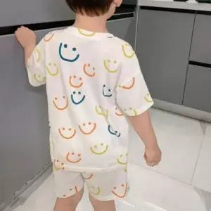 아동 여름 데일리 화이트 반팔 반바지 상하복 세트