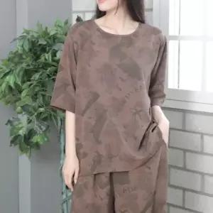 여성 여름 데일리 인견 7부 반팔 8부 반바지 세트