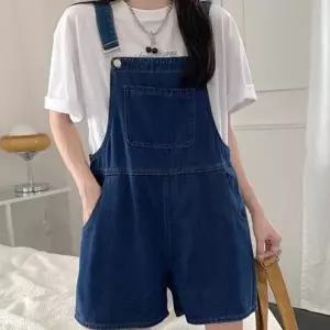 여성청바지 멜빵바지 데님 청반바지 LD920