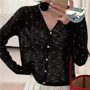 여름 가디건 니트 블랙 비치 크롭  카디건 로브 니트 용 숄 여름 여성 그물