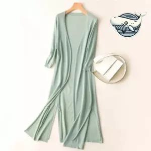 여자 여름 얇은 롱가디건 시원한 재질 사무실 볼레로 숏 여름 로브 숄 그물 카디건 크롭 니트 비치