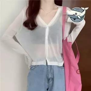 여름 가벼운 크롭 가디건 바캉스 휴양지 숄 비치 카디건 여름 크롭 로브 여성 가디건 용 롱 숏