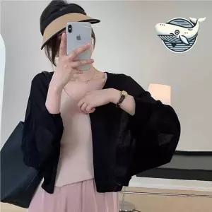 여름 핏 조절 카디건 여신 볼레로 스타일리시 여름 크롭 썸머 여성 비치 용  가디건 루즈핏 롱