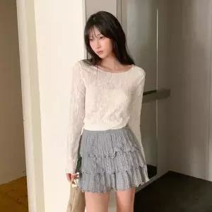 [하프클럽/]여자 펀칭 FW SS 티어드 스웨터 미니스커트