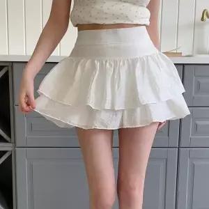 [하프클럽/]여자 잔주름 후레아 키치 티어드 미니스커트