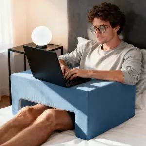 게임용 독서용 베개 노트북 메모리 폼 침대 책상용 침대/소파/바닥/코치/자동차파란색 작업용 크로치팅 팔