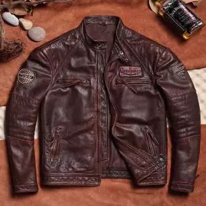 남성 바이크 가죽 진피 재킷 양가죽 빅사이즈 항공