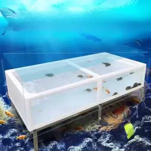 대형 횟집수조 조개 붕어 관상어 오픈형 진열대