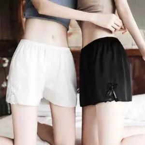 [하프클럽/]실크 홈팬츠 리본 홈웨어 바지 실키 교복 속바지