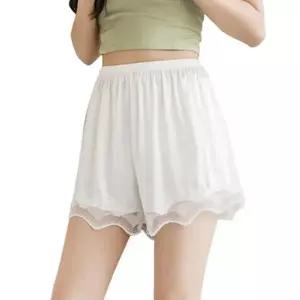 [하프클럽/]실크 홈팬츠 무지 레이스 홈웨어 바지 교복 속바지