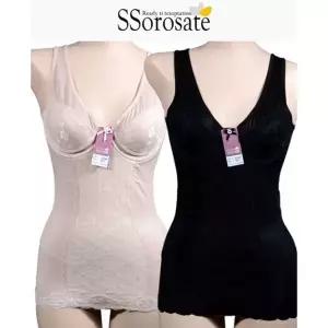 [하프클럽/]6003 복부 이중망사 와이어 매쉬 B컵 치마 몰드올인원