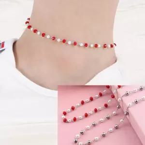 A553 그레타 써지컬 스틸 진주 보석 체인 발찌 실버 비즈 원석 볼 주얼리 무알러지 여자 여성 패션 악세사리 고양이 강아지 목걸이 발찌 선물 사이즈주문제작가능