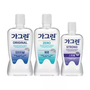 가그린 제로 오리지널 구강청결제 구강청결제 스트롱 구강청결제 820ml 1개 820ml 1개 750ml 1개 저자극