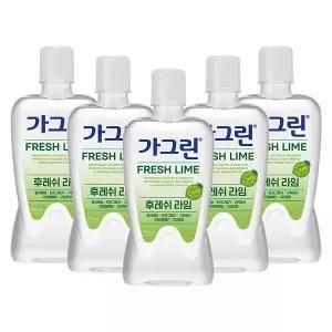 가그린 상쾌한 라임 750ml 5개 휴대용
