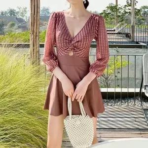 [하프클럽/]코코비치 긴팔 수영복 원피스 수영장 여자 휴양지