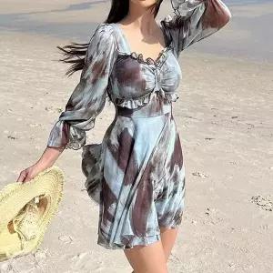 [하프클럽/]코코비치 긴팔 수영복 원피스 비치 여자 빅 사이즈