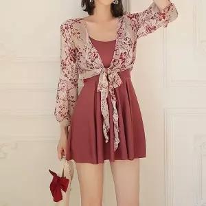 [하프클럽/]코코비치 긴팔 수영복 원피스 여성 실내 수영장 여자