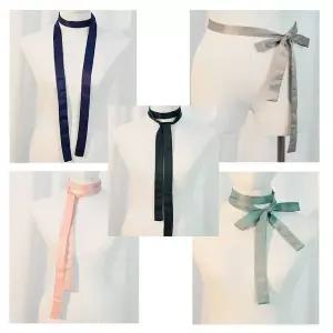 [하프클럽/]패션아이템 여성넥타이 슬림 롱 타이 스카프 5컬러