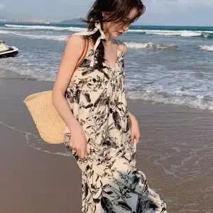 [하프클럽/]페인팅 플로럴드레스 휴양지원피스 UC-0188