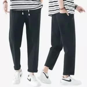 남성 여름 밴딩 린넨 9부 슬랙스 팬츠 I2PM036