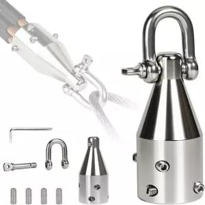 첸타이 전기 케이블 당김 도구 4개의 와이어 홈 고정 구멍이 있는 부착물 최대 당김력 4000파운드 연결