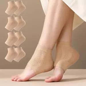 클라우드패드 뒤꿈치 각질케어 보습양말 4세트 실리콘 덧신 쿠션 풋케어 발