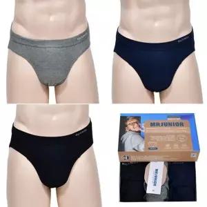 [하프클럽/]보송한 순면 스판 원단 엠알주니어 브리프 3매입 팬티