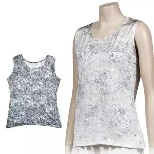 [하프클럽/]련된 플라워 나염 쾌적한 인견 소재 민소매 나시 런닝