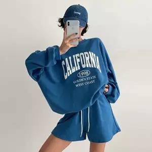 [유야]여성 면 1998 맨투맨 긴팔티 반바지 세트 SPST0449 봄 가을