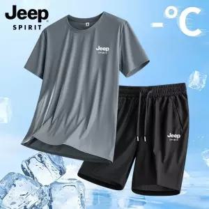 JEEP SPIRIT 남성 냉감 반팔 반바지 세트 여름 운동복 트레이닝복 빅사이즈