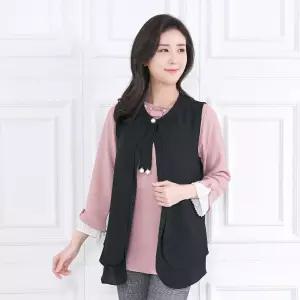 [모슬린]엄마옷 너하나로 조끼 614FGH105 마담중년여성빅사이즈50대60대