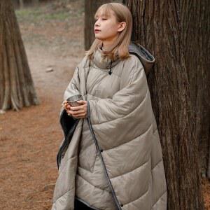 패딩담요 입는담요 먼지없는 후드 망토 방수 블랭킷 판초