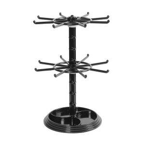 [하프클럽/]액세서리거치대 후크 귀걸이정리대 블랙 2단