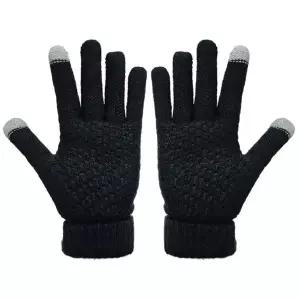 [하프클럽/]스마트터치장갑 무지 퀼팅 터치 스크린 장갑 블랙