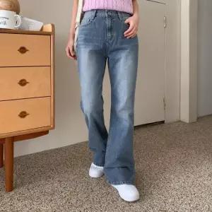 [다잇템] 여자 미스트 워싱 나팔 중청 데님