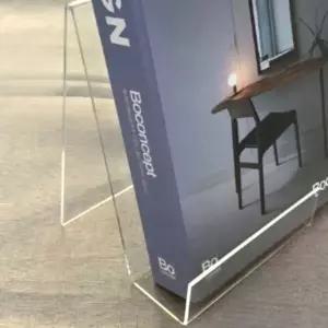 [하프클럽/]서적정리받침대 투명 아크릴 진열 전시 거치대 중형