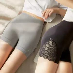 [하프클럽/]여성 옆라인 리본 꽃무늬 레이스 3부 속바지 이너웨어