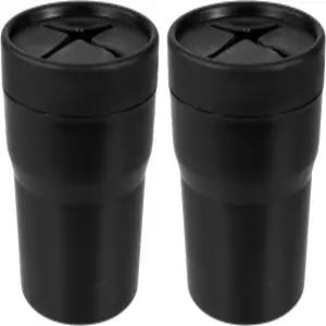 자동차용 동전 홀더 2개 보관용 휴대용 거스름돈 탈착식 변화 버킷 박스 컵 쓰레기통 자동 타쉬칸 야외