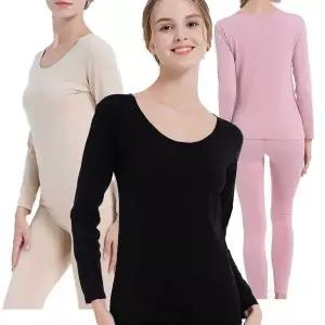 [하프클럽/]여자 겨울 내복 기모 안감 선물 용 내의 상하 세트