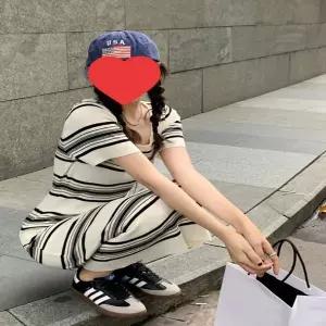 [하프클럽/]2컬러 반팔 단가라 스퀘어넥 롱원피스 여름원피스