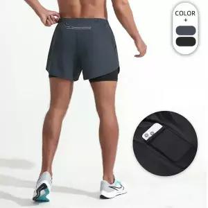 [하프클럽/]러닝팬츠 스포츠 이중 반바지 속바지 일체형 헬스복