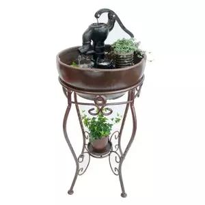 연꽃 분수 가습기 옹기 감성 인테리어