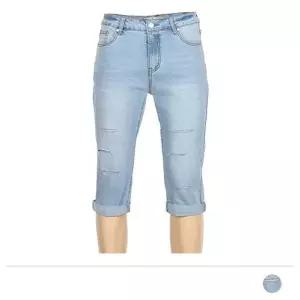 [하프클럽/]MP24034 클로 데미지 스판데님 7부 반바지