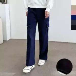 [하프클럽/]남자 CF189M 골덴 카고 와이드 스트링 팬츠