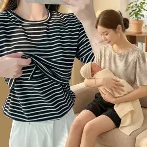 수디바 캡내장 수유복 모유수유 여름 임산부 하객룩 외출 수유티셔츠