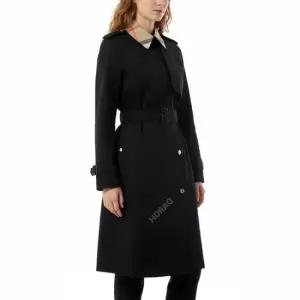 MUST IT_ Long checkered collar gabberdeen trench coat 8076362) 롱 체크 칼라 개버딘 트렌치코트)