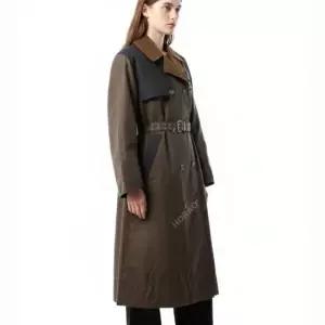 MUST IT_ x 미니멀 캐주얼 WAX TRENCH Coat LWX1450 BR51) 가니 왁스 트렌치 코트)